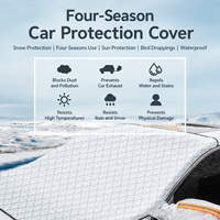 Pare-soleil coupe-vent pour pare-brise de voiture, protection UV, réfléchissant, avec poches pour rétroviseurs latéraux, bouclier thermique pour le stationnement
