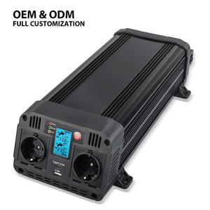 TONNY Onduleur de puissance à onde sinusoïdale pure 1500 Watts (3000 Watts en crête) à quatre phases, convertisseur double sortie DC 12V-24V AC 105-125V/220-240V - Product Image 1