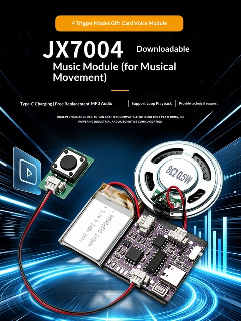 4MB Light-Sensor USB Programmable Voice/Music/Sound Module Chip for Greeting Cards and Gift Boxes