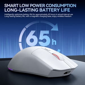Top-notch Chất Lượng Paw3311 Ba-Chế Độ Cơ Khí Trò Chơi Chuột Tay Phải Cho <span class=keywords><strong>Bluetooth</strong></span> Vô Hạn Trò Chơi Chuột Màu Đen Trắng Màu Sắc - Product Image 3