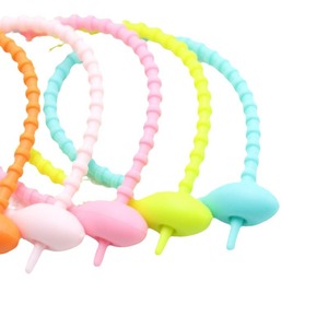 Silicone Cable <b>Ties</b> 17Cm Multifunctional Keychain Bag Pendant Data Cord Organizer For Straps Accessories - Product Image 5