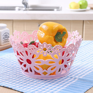 Fruit Platter Plastic Bowl 21x14x11 Stackable Food Storage Baskets - Product Image 3