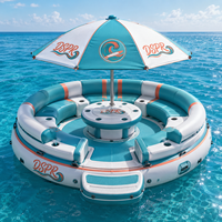 Plateforme flottante gonflable de grande taille en PVC Drop Stitch avec surface en EVA pour yacht, lac, océan, usage polyvalent