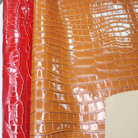 Cuir synthétique PVC gaufré crocodile brillant pour sacs à main, chaussures, portefeuilles et boîtes cadeaux