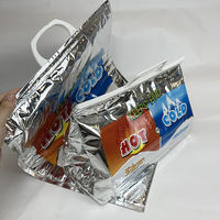 Sacs isothermes chauds et froids isolés par argent en plastique réutilisables faits sur commande de sac pour des aliments plus frais
