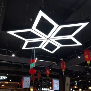 Led có thể liên kết văn phòng mỏng tuyến tính ánh sáng mờ màu đen lịch thi đấu 3000k-5000k có thể thay đổi treo tầng hầm cửa hàng phòng ăn thanh CE ROHS - Product Image 3