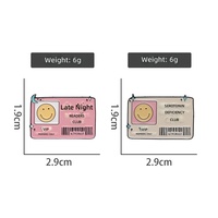 Pembaca Kartu Bisnis Logam, Pin Kerah Klub, Bros Geometris, Bros Logam Paduan Seng, Lencana Logam Unik Lucu VIP, Lencana Logam Kenang-kenangan VIP