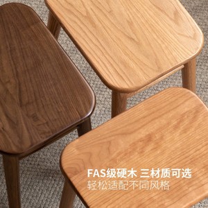 Solid Wood Dressing <b>Stool</b> Modern Minimalist <b>Bedroom</b> Furniture Fas Grade Hardwood Three Materials Available - Product Image 1