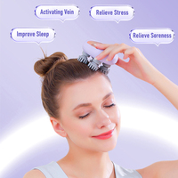 Portable De Poche Rechargeable Soulagement Du Stress Outil Électrique Sans Fil Cheveux Cuir Chevelu Masseur Tête Masseur pour Le Cuir Chevelu Relax
