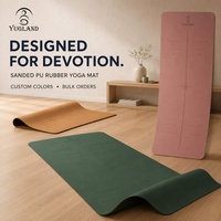 Tapis de yoga orthopédique en PU sablé Yugaland, coussin en caoutchouc à haute résilience pour seniors