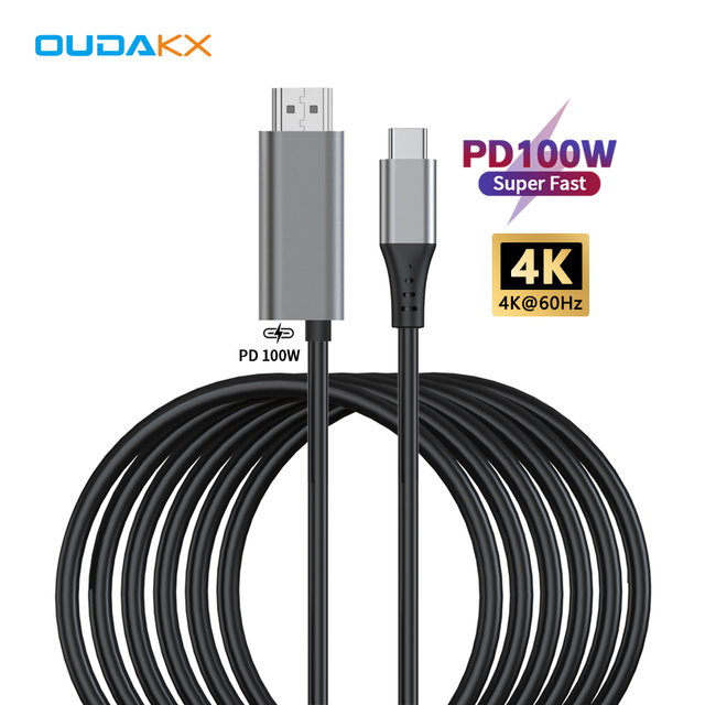 Factory HD 1M 2M 2.1 UHD 48Gbps 8k 4K 60Hz Type C Fast Charging PD 100W Display Port Audio Video Cable for Screen Projection TV