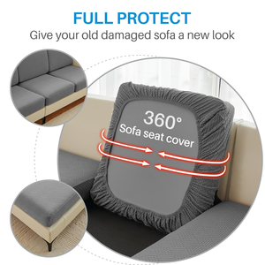 Funda Protectora Elástica para Asiento de Sofá, Jacquard a Rayas, de Alta Calidad, Lavable, Elástica, para Sala de Estar, Seccional - Product Image 3