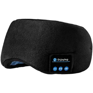 Headset sem fio bt 5.0, fone de ouvido com música 3d para dormir, máscara para viagem