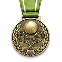 Médaille de baseball personnalisée en alliage de zinc 3D avec ruban, or antique, argent, pour les compétitions sportives, les équipes scolaires, les tournois