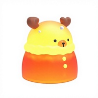 Veilleuse en silicone personnalisée en forme de renne de Noël, petite veilleuse tactile pour enfants, à commande par bouton, 10 000