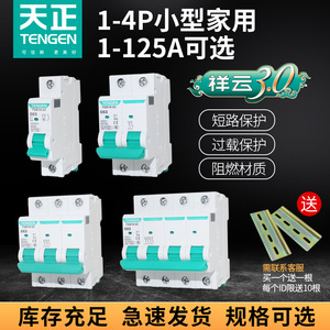 Tengen TGB1N-63 <b>Miniature</b> Circuit Breaker 400V 63A 1P 2P 3P Modular Mounting Household Protection - Product Image 4