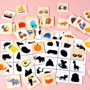 Juego de Reconocimiento de Animales y Frutas, Clasificador de Imágenes, Rompecabezas Montessori, Juguetes de Emparejamiento de Sombras - Product Image 3