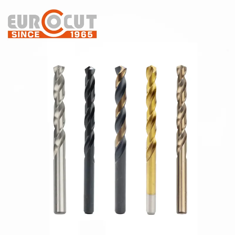 EUROCUT เครื่องมือเจาะรู HSS 4341 กราวด์เต็มรูปแบบบิดสว่านเหล็กความเร็วสูงสําหรับโลหะ