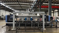 Tour CNC à double broche Hengxing HX-10300-180 - Usinage stable à serrage central pour la production de tiges de piston