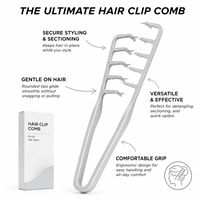 Peigne antistatique TL Wholesale en ABS, courbé, texturé, portable, à dents larges, pour massage des cheveux bouclés à domicile