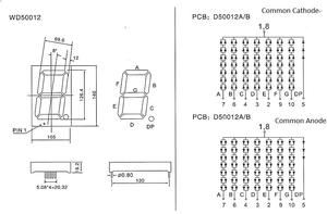 대형 <span class=keywords><strong>5</strong></span> 인치 한 자리 숫자 <span class=keywords><strong>7</strong></span> 세그먼트 <span class=keywords><strong>Led</strong></span> 디스플레이 모듈 블루 컬러 Houkem-50011-A/BB 10 핀 - Product Image 5
