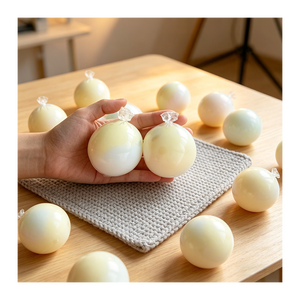 Balle texturée élastique décorative transparente, jouet sensoriel apaisant, portable, pour le transport, la relaxation au bureau, cadeau de soutien - Product Image 5