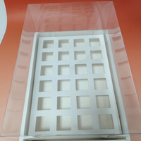 XJH vente en gros tasse cadeau de boîte à gâteau blanche, emballage de boîte à cupcake blanche, boîtes à dessert à couverture transparente avec couvercle transparent