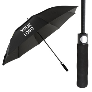 Paraguas de Golf Grande de 64 Pulgadas, Resistente al Viento, Apertura Automática Recta, Doble Toldo Ventilado, Varillas de Fibra de Vidrio, 190T Pongee, para Lluvia - Product Image 1