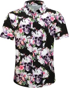 Camisa hawaiana informal con botones para hombre, camisa de playa con botones de manga corta Vintage, verano Floral Tropical para hombre - Product Image 4