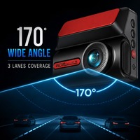 Caméra de tableau de bord double objectif 4K avec Wi-Fi, écran IPS 3 pouces, batterie 200 mAh, Type C, enregistrement en boucle et Time Lapse