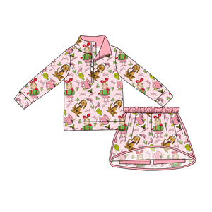 Ropa Deportiva Personalizada de Navidad para Bebés Niñas, Sudadera con Cremallera, Falda, Pantalones Cortos, Conjuntos de Ropa para Hermanas - Product Image 5