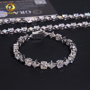 Iced Ra 6.5Mm Kim Cương Sao Tennis Chuỗi Vòng Đeo Tay Tùy Chỉnh 925 Bạc Hip Hop Người Đàn Ông Đồ Trang Sức D Vvs Moissanite Liên Kết Chuỗi Vòng Cổ - Product Image 2