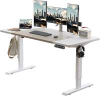 AJUNION Table électrique moderne de bonne qualité réglable en hauteur Bureau électrique ergonomique réglable en hauteur