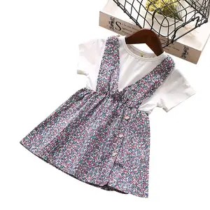 Wholesale Children's Boutique Clothing Printing Design Korean Latest Girls Dresses With Korean Polka For Kids Wear