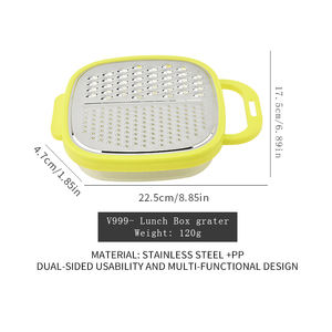 Râpe et coupeur de boîte à lunch en acier inoxydable, <span class=keywords><strong>ustensile</strong></span> de cuisine manuel <span class=keywords><strong>pour</strong></span> pommes de terre, <span class=keywords><strong>carottes</strong></span>, légumes, melon, coupe facile à nettoyer - Product Image 6