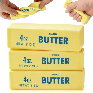 Bloque de PU Amarillo Lechoso, Suave y Elástico, en Forma de Mantequilla, para Manualidades, Regalos y Decoraciones - Product Image 1