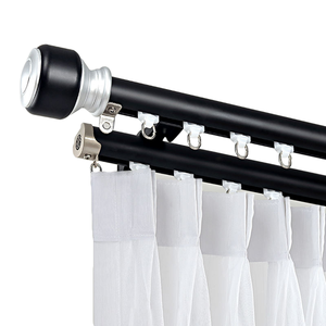 Tringles <span class=keywords><strong>à</strong></span> rideaux et rails romains modernes <span class=keywords><strong>à</strong></span> double poteau en or personnalisés Décoration de cabine d'essayage en métal de haute qualité - Product Image 4