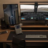 Simplayer Flight Simulator CDU Control Display Unit Accessory for Boeing 737FMC CS Video Game