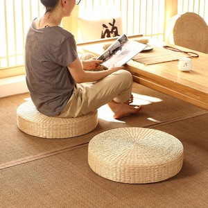 Thickened woven seat <b>cushion</b>, meditation <b>cushion</b>, home use, sitting <b>stool</b>, prayer mat, round Japanese tatami mat, new round - Product Image 1