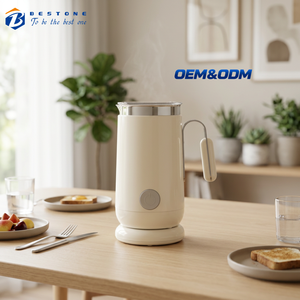 Espumador de Leche Eléctrico Blanco de 500W con Capacidad de Espuma de 150ml y Capacidad de Calentamiento de Leche de 400ml para Café en Casa - Product Image 1