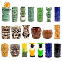 Verre de Cocktail Tiki Éléphant Hawaïen Créatif Unique en Gros, Tasses à Cocktail en Céramique Personnalisées, Verres Tiki