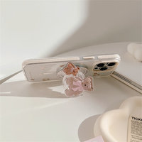 Porte-ours mignon aspiration magnétique adapté pour iPhone 16 15 Promax coque de téléphone douce 13 anti-chute 12 11