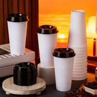 Vaso de Café Reutilizable Personalizado de 16 Onzas, de PP, con Tapa, Taza de Viaje de Gran Capacidad, Apto para Lavavajillas, Ecológico, para Beber Directamente