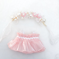 Ensemble de robe de mariée pour poupée de 17 cm, chapeau Bubu, accessoires de cheveux en perles, costume de mariée pour poupée de 17 cm, vente en gros