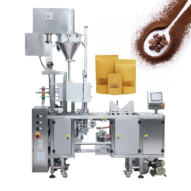 وافق CE ورقة كيس التلقائي مصغرة دوق-باي القهوة المستخدمة مسحوق آلة التعبئة