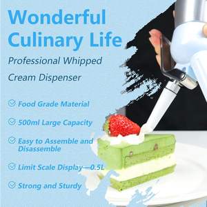 Meilleures ventes : Chargeur de crème fouettée en aluminium 500 ml, distributeur de crème fouettée en acier inoxydable, fouet à crème - Product Image 4