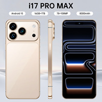 Smartphone 5G à prix bas sans marque, avec prise en charge 3G 4G, téléphone personnalisable économique au design I17 Pro Max |   OEM/ODM pour le commerce transfrontalier