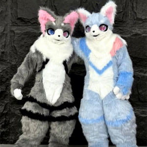 <span class=keywords><strong>Disfraz</strong></span> de Mascota Funtoys Fursuit de <span class=keywords><strong>Zorro</strong></span>, Lobo o Conejo de Pelo Largo para Cosplay, Fiesta y Desfile de Halloween - Product Image 1
