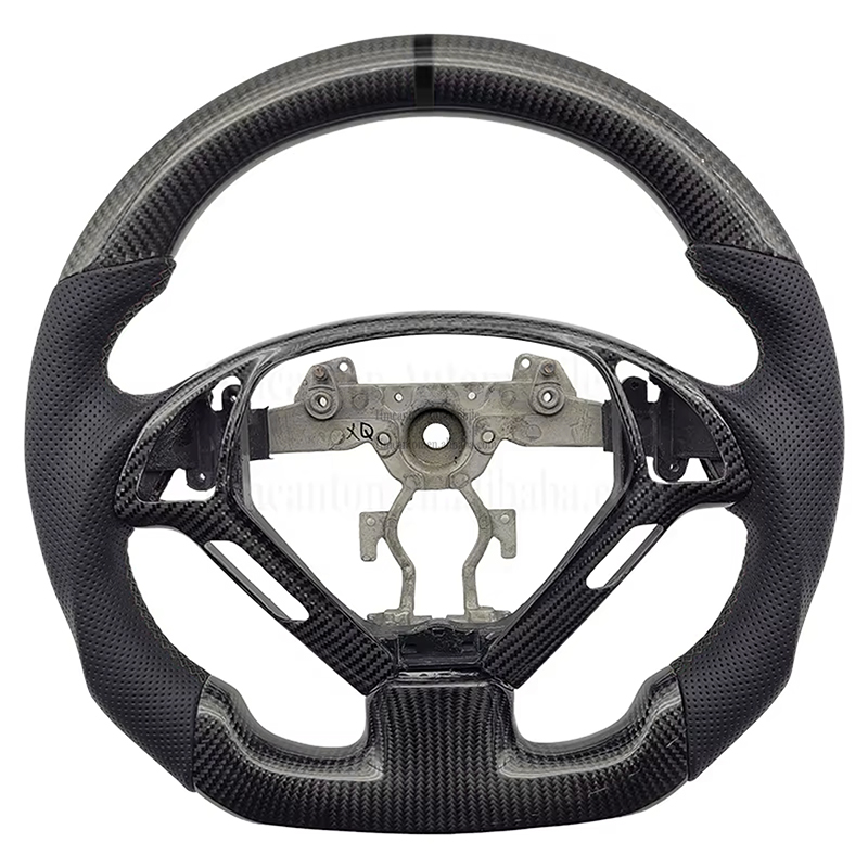 คาร์บอนไฟเบอร์ + หนังแบบมีรูพรุน + เย็บแถบสีดำ