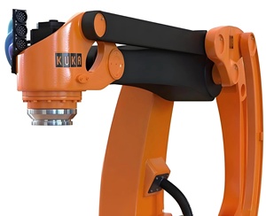 <span class=keywords><strong>Bras</strong></span> robotique KUKA KR 40PA à <span class=keywords><strong>5</strong></span> <span class=keywords><strong>axes</strong></span> - Charge utile de 40 kg, optimisé pour la palettisation automatisée et les tâches d'assemblage à large portée - Product Image 6